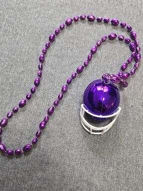 Tarleton State University Purple Football Helmet Pendant Necklace